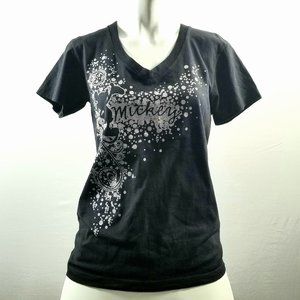 Disney Mickey Black & Silver T-Shirt